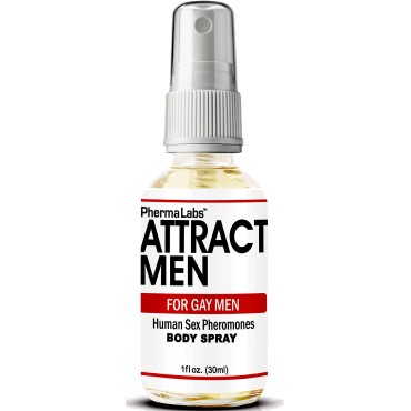 PHERMALABS Pheromones Body Spray For Gay Men- 1 oz (30 ml)- Attract Men - Highest Concentration Of Pheromones Possible - Fresh & Long-lasting Smell