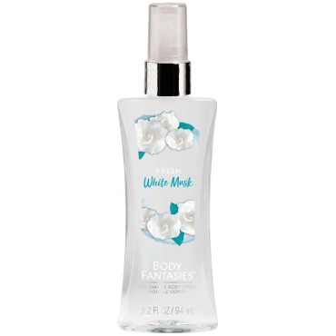 Body Fantasies Signature Fragrance Body Spray ~ Fresh White Musk ~ Travel Size 3.2oz (Quantity 1)