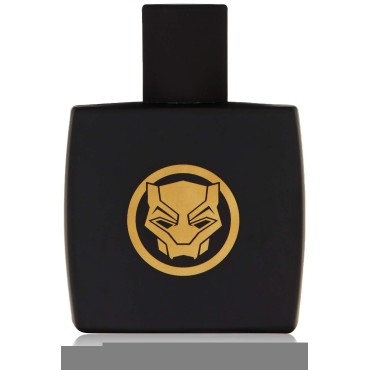 Marvel Black Panther, Fragrance, For Men, Eau De Toilette, EDT, 3.4oz, 100ml, Cologne, Spray, Made in Spain, By Air Val International, Black and Gold, Essence of Wakanda, 3.4Fl Oz