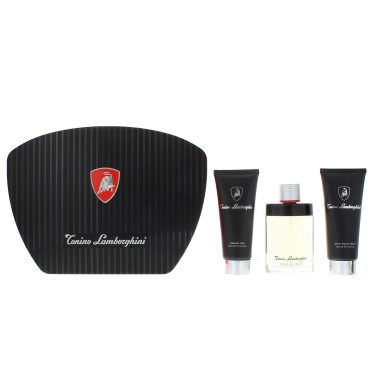 Invincibile by Tonino Lamborghini for Men - 3 Pc Gift Set 4.2oz EDT Spray, 5oz After Shave Balm, 5oz