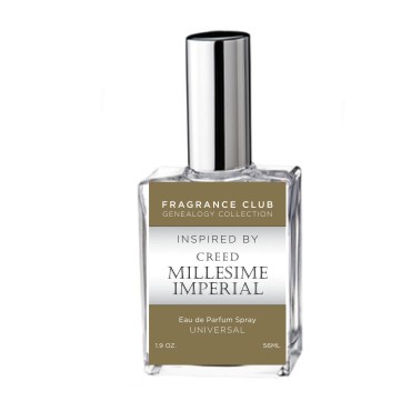Fragrance Club Genealogy Collection Inspired by Millesime Imperial 1.9 oz. EDP, Universal fragrance. Our version is a warm, romantic fresh scent.