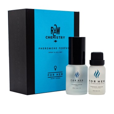 RawChemistry For Her A Pheromone Infused Perfume Gift Set - Elegance, Extra Strength Pheromone Infused Formula 1 Fl. Oz