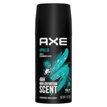 Axe Body Spray Apollo, Travel size, 1 Oz.