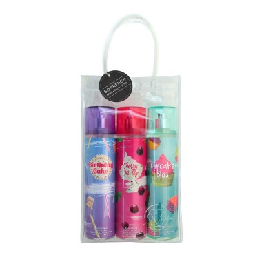 So French Dulce Collection Body Mist Set (Birthday Cake, Cherry on Top, Cupcake Bliss)