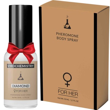 VIROCHEMISTRY Pheromones For Women (DIAMOND) Body Spray - Elegant, Ultra Strength Organic Human Pheromones Fragrance Body Spray 50mL - [Human Grade Pheromones to Attract Men]