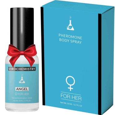 VIROCHEMISTRY Pheromones For Women (ANGEL) Body Spray - Elegant, Ultra Strength Organic Human Pheromones Fragrance Body Spray 50mL - [Human Grade Pheromones to Attract Men]
