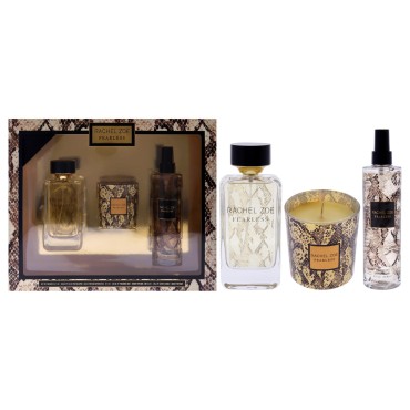 Rachel Zoe Fearless Gift Set - Gift Set For Women - Eau De Parfum Perfume, Soy Wax Jar Candle, And Body Spray For Women - Fragrance Gift Set - 3 pc