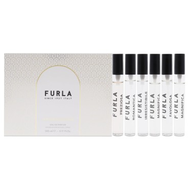 Furla Collection for Women - 5 Pc Mini GiftSet 5ml Preziosa EDP Spray, 5ml Irresistible EDP Spray, 5ml Magnefica EDP Spray, 5ml Favolosa EDP Spray, 5ml Romantica EDP Spray