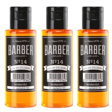 barber marmara Cologne - Best Choice of Modern Barbers and Traditional Shaving Fans (No 14 Deluxe, 50ml x 3 Bottles), 1.69 Fl Oz (Pack of 3)