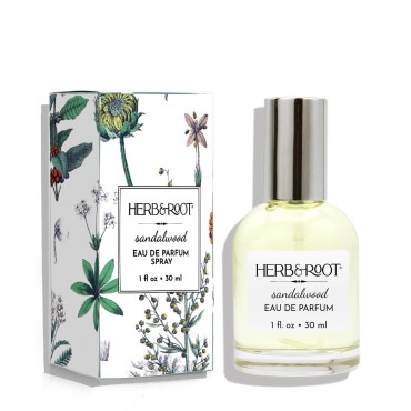 Herb & Root Sandalwood Perfume Spray, Eau de Parfum for men or women | Sharp Australian Sandalwood | Vegan, Cruelty Free | Made in the USA