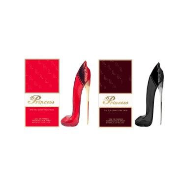 EB C Princess High Heel Shoes Red & Black Eau de Parfum for Women, 85 ML, 2.9 FL OZ (Pack of 2)