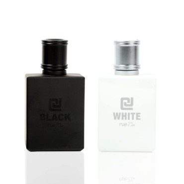 Rue 21 CJ Black and CJ White Men's Cologne Bundle - 1.7 fl oz (50 ml) Each