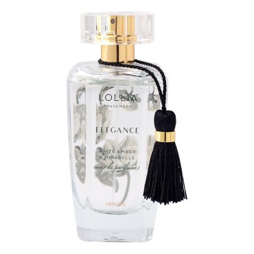 LOLLIA Elegance Eau de Parfum, 3.4 fl. oz. - White Amber & Mirabelle - Beautifully Captivating Perfume, Women’s Perfume, Eau de Parfum Spray for Women, Women’s Fragrance