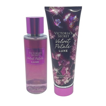 Victoria's Secret Fragrance Mist 8.4 oz & Fragrance Lotion 8oz (Velvet Petals Luxe)