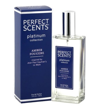 Perfect Scents Fragrances | Inspired by Jean Paul Gaultier’s Le Male | Platinum Collection | Amber Fougere | Men’s Eau de Parfum | Vegan, Paraben & Phthalate Free | Never Tested on Animals | 3.4 Fl Oz