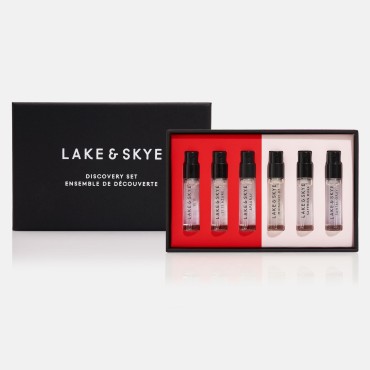 Lake & Skye 6 Piece Discovery Set - Includes 11 11, 11 11 Azure, Apaaray, Midnight 07, Saffron Dusk and Santal Gray - 0.06 fl oz ea (2 ml ea)