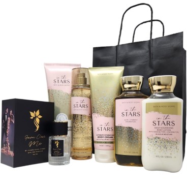 Bath and Body In The Stars DELUXE Gift Set with Fawn Over Me Perfume and Gift Bag (In The Stars DELUXE)