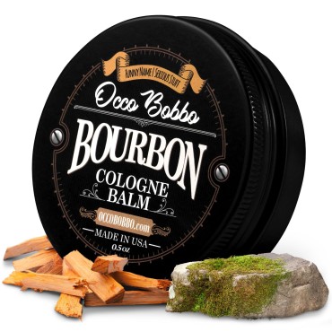 Occo Bobbo - Solid Cologne Bourbon and Sandalwood Scent. Solid Bourbon Cologne For Men - Men's Solid Cologne - .5 Ounce - Concentrated Balm. - A Smooth Blend Of Woody Oak Barrel