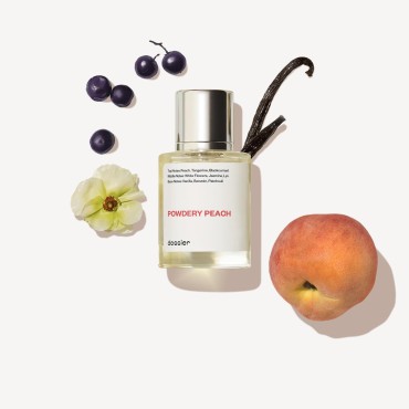 Dossier - Powdery Peach - Eau de Parfum - Inspired by J.Choo I Want Choo - Perfume Luxury - Pure Infused - Paraben Free - Vegan - For Women Men Unisex - Fragrance 1,70z (Spray 50ml)
