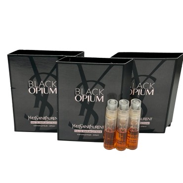 YVES SAINT LAURENT YSL Black Opium EXTREME EDP Sample Women Perfume 1.2 ml / 0.04 oz - set of 3