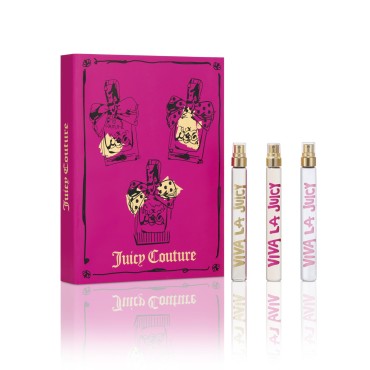 Juicy Couture Viva La Juicy 3 Piece Fragrance Gift Set, Travel Coffret Set, 0.33 fl. oz