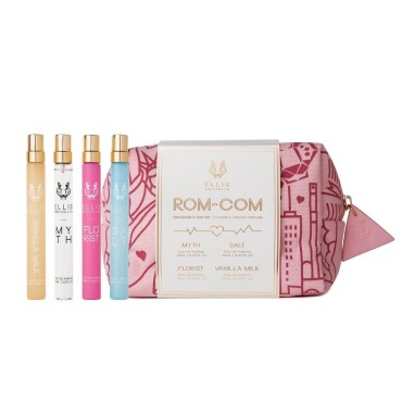 Ellis Brooklyn ROM COM Fragrance Gift Set - Perfume Gift Set, White Musk, Jasmine Perfume, Gardenia Perfume, Sandalwood Perfume, Vanilla Perfume