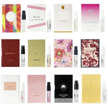 durcrcc 12 Piece Designer Fragrance Samples, Fragrance Sampler Gift Set Spray Perfume Travel Designer perfume sample Lot x12 Cologne Vials