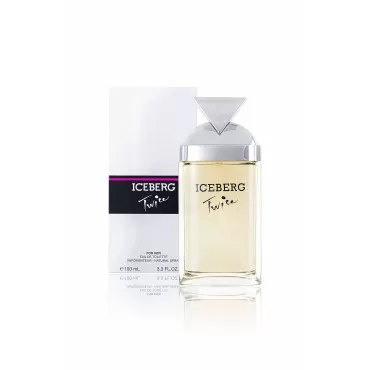 ICEBERG Twice Woman - Floral Aquatic Fragrance For The Modern Woman - Fresh And Bright Feminine EDT Spray Perfume For Women - Invigorating Notes Of Freesia, Cyclamen, Amber, Sandalwood - 3.3 Oz