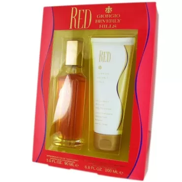 Giorgio Beverly Hills Red Gift Set for Women (Eau De Toilette Spray 3.0 Oz, Perfumed Moisturizer 6.7 Oz)
