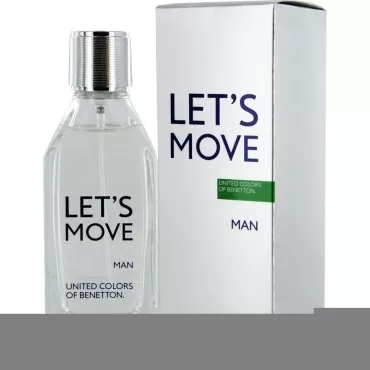 United Colors of Benetton Let's Move Man Eau de Toilette Spray for Men, 3.3 Ounce