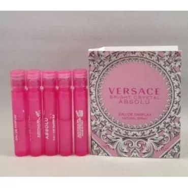 Versace 5 Bright Crystal Absolu EDP Spray Sample Travel Vial .03 Oz/1 Ml Each Lot