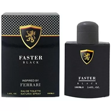 EBC Faster Black Eau De Toilette for Man, 100ml/3.4 OZ