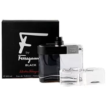 Salvatore Ferragamo F Ferragamo Black By Salvatore Ferragamo For Men Eau De Toilette Spray, 3.4-Ounce / 100 Ml (Pack of 2)