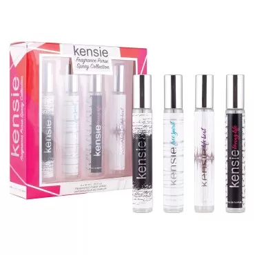 Kensie Fragrance 4 Piece Deluxe Travel Spray Collection, 0.34 Fl. Oz.