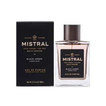 Mistral Men's Cologne, Black Amber, 3.4 Ounces