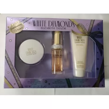 Elizabeth Taylor White Diamonds 3 Piece Set (EDT, Body Lotion & Body Radiance)