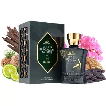 H HABIBI Spiced Bergamot Perfume & Orris Arabian Men's Cologne - Fresh, Sweet & Spicy Citrus Perfume for Men - Blended with Exotic Notes of Sage, Oud & Tonka - Wear, Day or Night Eau de Parfum Men