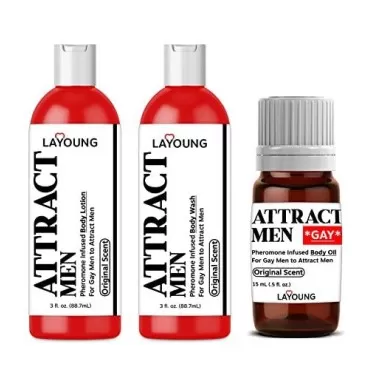 Gay LAYOUNG [Attract Men] Pheromone Infused Mini Travel Kit For Men Formula