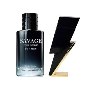 INSPIRE SCENTS Savage Pour Homme & Cool Boy Cologne (Impression of Badboy and savage) Combo Set, Eau De Toilette for All Skin Types, 3.4 Fl Oz Each (Pack of 2) Clashoky