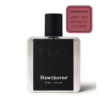 Hawthorne Warm and Aromatic Play Cologne. Winner of GQ's 2022 Best New Fragrance. A Modern Men's Woody Scent. Lavender, Bergamot, Tonka, and Cedar Notes. 1.7 Fl Oz.