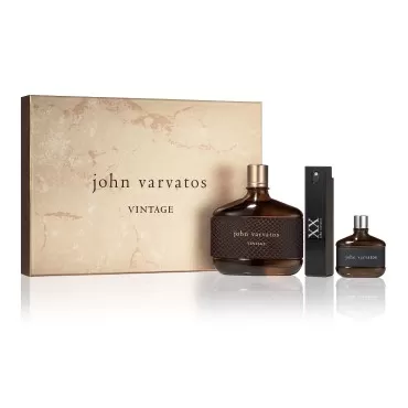 John Varvatos Vintage for Men Eau de Toilette 3 Piece Gift Set, 4.2 fl. oz
