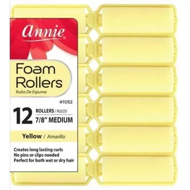 Annie Salon Style Medium Foam Hair Rollers - 7/8