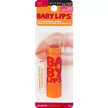 Maybelline Baby Lips Moisturizing Lip Balm , Cherry Me 0.15 oz (Pack of 2)