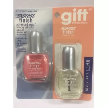 MAYBELLINE Express Finish fast dry Nail Color PROMPT PETALS + BASE AND TOP COAT