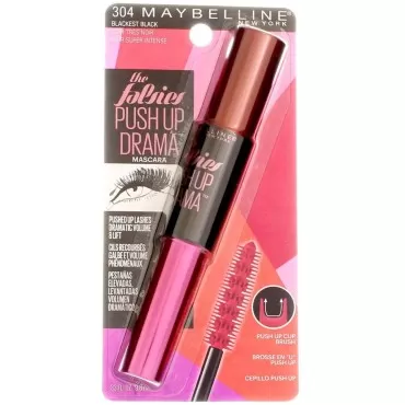 Maybelline New York Volum' Express The Falsies Push Up Drama Washable Mascara, Blackest Black 0.33 Ounce