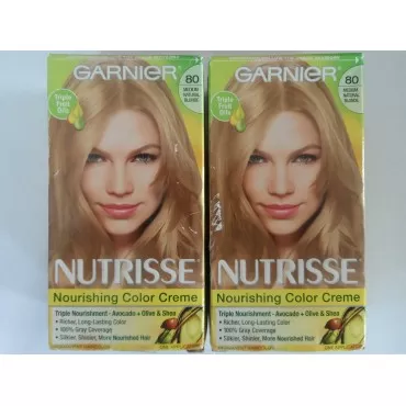 Garnier Nutrisse Haircolor - 80 Butternut (Medium Natural Blonde) 1 Each (Pack of 2)