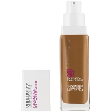 Maybelline Super Stay Full Coverage Liquid Foundation Makeup, Warm Coconut, 1 Fl Oz