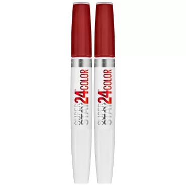 Maybelline SuperStay 24 2-Step Liquid Lipstick Makeup, Everlasting Wine, 2 COUNT