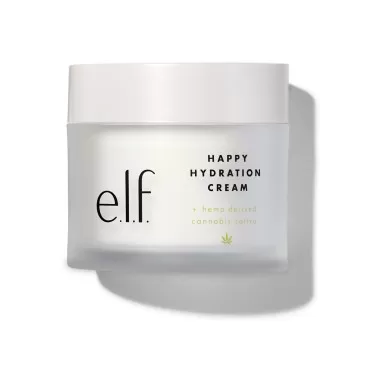 e.l.f. SKIN Happy Hydration Cream, Calming & Ultra-Hydrating Face Moisturizer, Infused with Hyaluronic Acid & Vitamin B5, Vegan & Cruelty-Free, 1.7 Oz