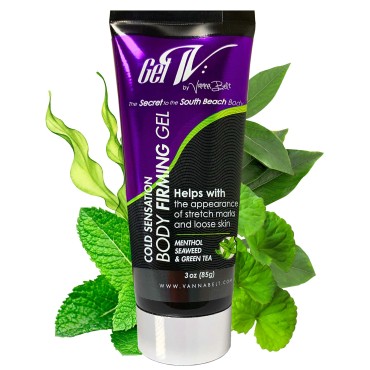 Vanna Belt Gel-V Mini, Travel-Size Body Skin Care Products for Women, Tones Skin for Women, Thighs and More, Hydrating and Cooling Effects, 3 oz